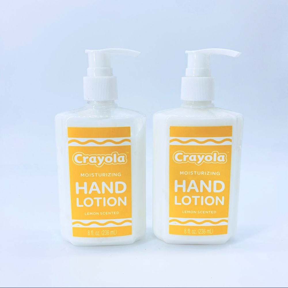 Lot of 2 Crayola Hand Lotion Moisturizing Lemon Scented 8 fl oz Each